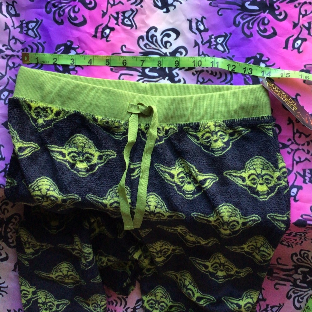 Star Wars Yoda Fuzzy pajama pants